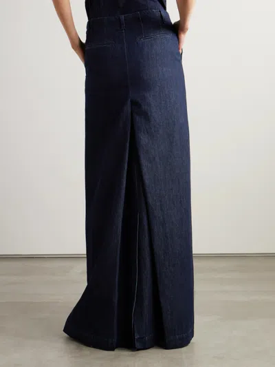 Dries Van Noten Pleated Skirts In Blue