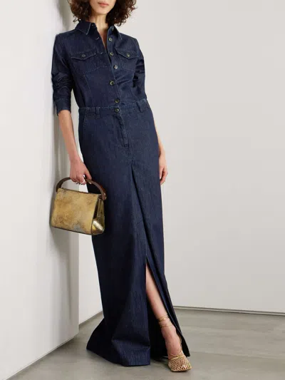 Dries Van Noten Pleated Skirts In Blue