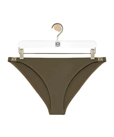 Loewe Bikini Bottoms In Technical Jersey In Green