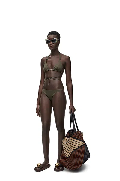 Loewe Bikini Bottoms In Technical Jersey In Green