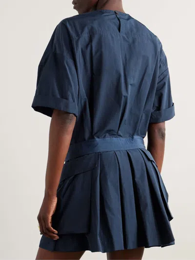 Dries Van Noten Pleated Dress In Blue