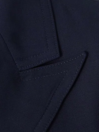 Dries Van Noten Long-sleeved Blazer In Blue