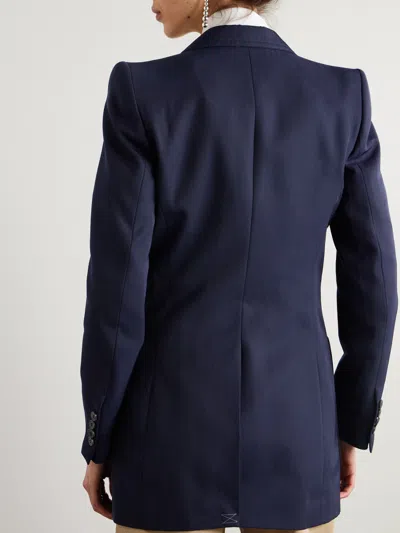 Dries Van Noten Long-sleeved Blazer In Blue