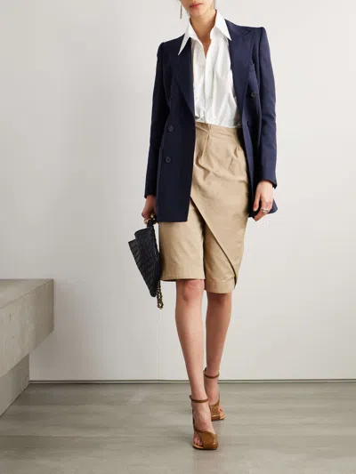 Dries Van Noten Long-sleeved Blazer In Blue