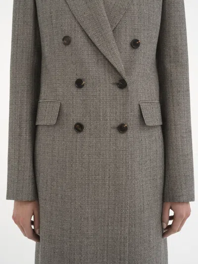 Chloé Wool Double-breasted Coat In Gray