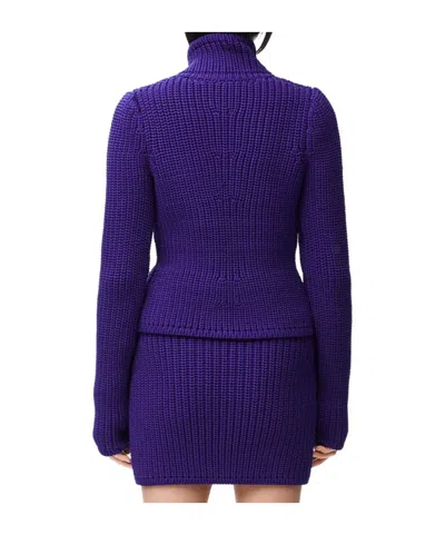 Loewe Jacket In Technical Knit In Purple