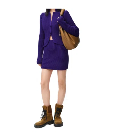 Loewe Jacket In Technical Knit In Purple