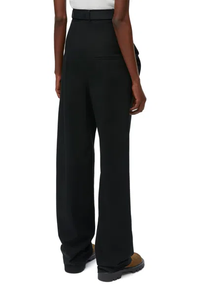 Loewe Draped Trousers In Cotton In Black