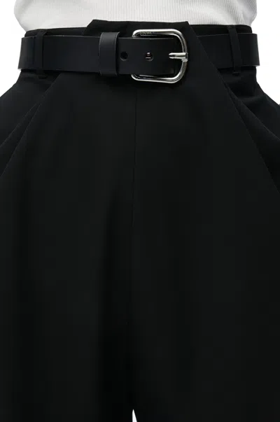Loewe Draped Trousers In Cotton In Black