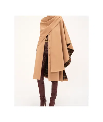 Chloé Organic Cotton Yarn Shawl In Nude