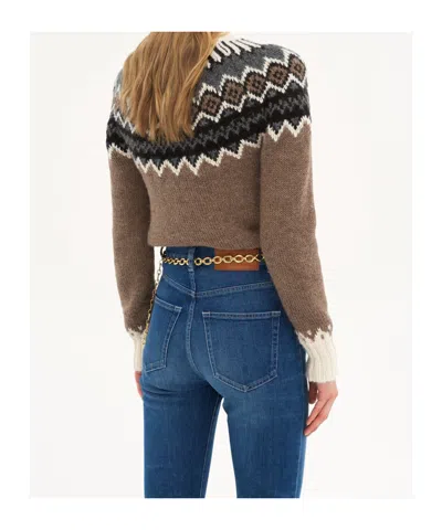 Chloé Mock-neck Fitted Sweater In Multi