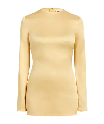Khaite Long-sleeved T-shirt In Gold