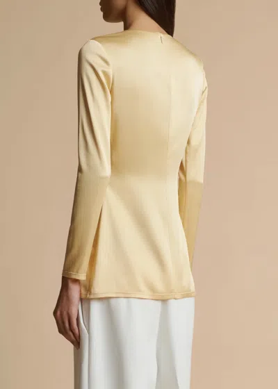 Khaite Long-sleeved T-shirt In Gold