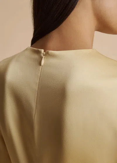 Khaite Long-sleeved T-shirt In Gold