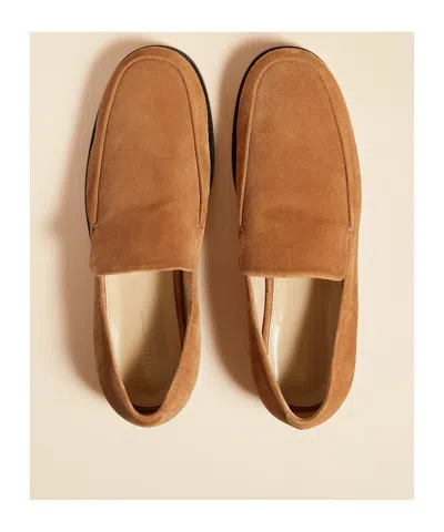 Khaite Alessio Round-headed Loafers In Brown