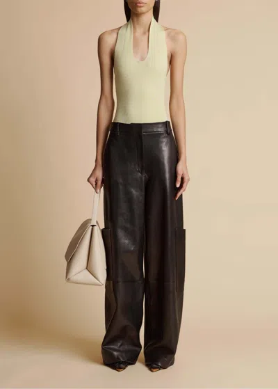 Khaite Toto Backless Jumpsuit In Yellow