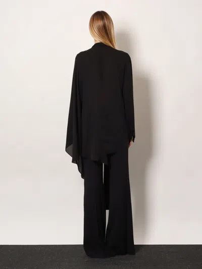 Balenciaga Asymmetric Silk Scarf Blouse In Animal Print