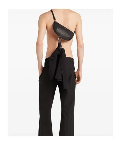 Courrèges Courreges Women Holy Eclipse Leather Shoulder Bag In Black