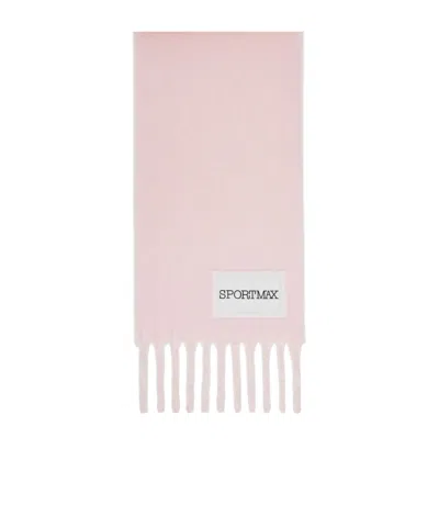 Sportmax Fringed Edge Scarf Collection In Pink