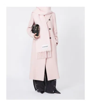 Sportmax Fringed Edge Scarf Collection In Pink