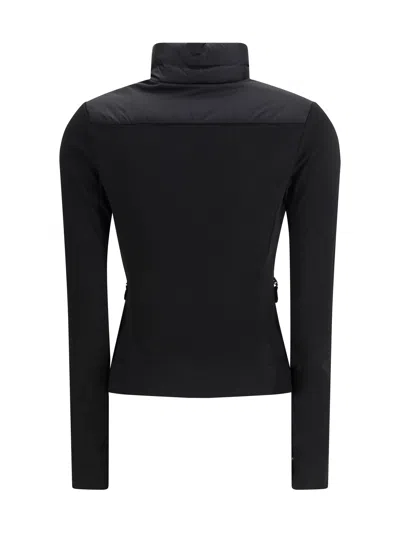 Moncler Grenoble High-neck Zipped Cardigan In Black