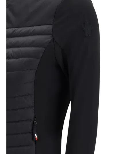 Moncler Grenoble High-neck Zipped Cardigan In Black