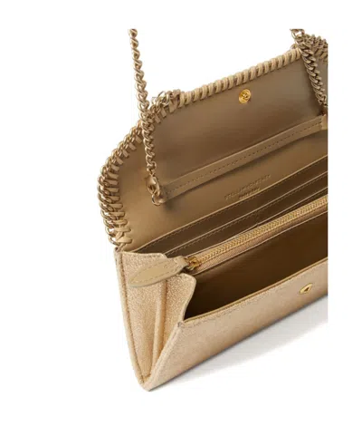 Stella Mccartney Falabella Chain-detail Wallet In Brown