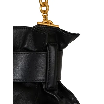 Balmain Mini Anthem Clutch Bag In Black