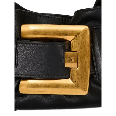 Balmain Mini Anthem Clutch Bag In Black