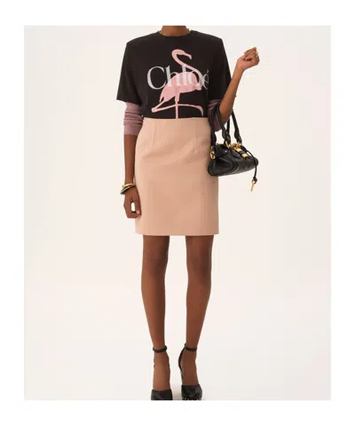 Chloé Baby Fit Logo T-shirt In Cotton Jersey In Black