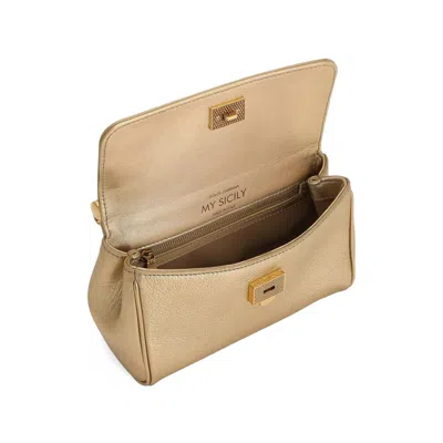 Dolce & Gabbana My Sicily Leather Handbag In Brown