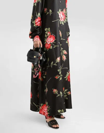 Dolce & Gabbana My Sicily Leather Handbag In Black