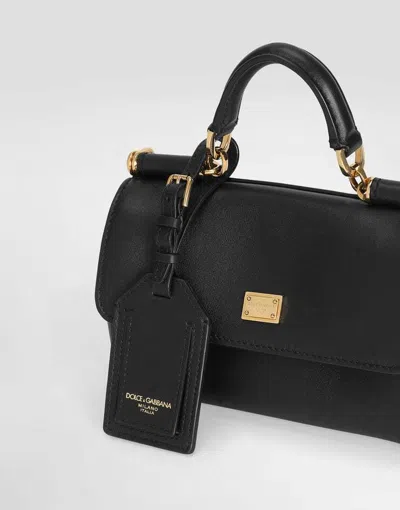 Dolce & Gabbana My Sicily Leather Handbag In Black