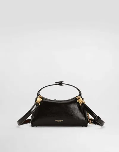 Dolce & Gabbana Vittoria Shoulder Bag With Charms In Black