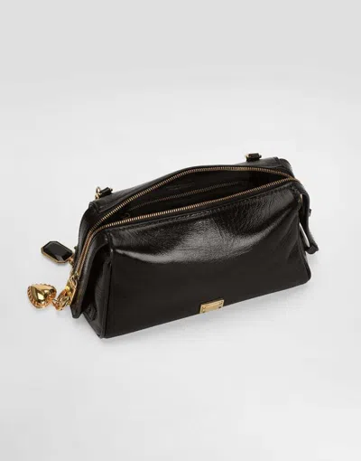 Dolce & Gabbana Vittoria Shoulder Bag With Charms In Black
