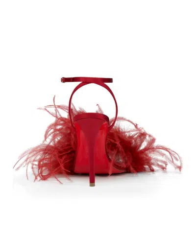 Christian Louboutin Miss Z Poupi Satin Heeled Sandals 100 In Red