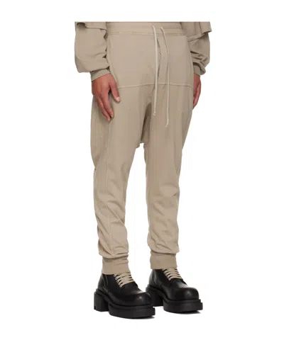 Rick Owens Drkshdw Taupe Concordians Drawstring Sweatpants In Brown