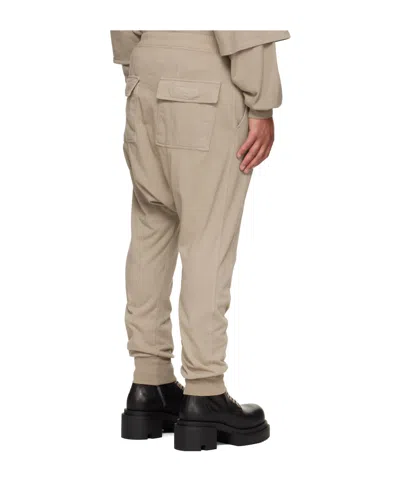 Rick Owens Drkshdw Taupe Concordians Drawstring Sweatpants In Brown