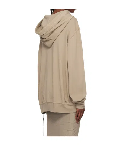 Rick Owens Drkshdw Concordians Oversized Hooded Sweatshirt In Neutral