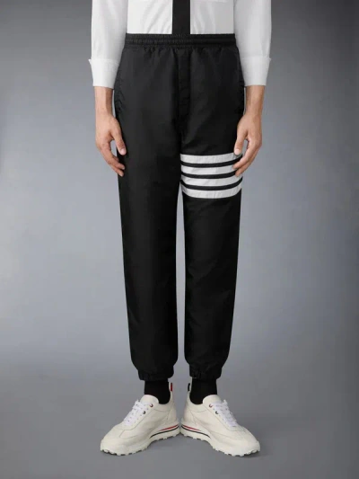 Thom Browne Drawcord Waist Track Pants With Four Stripes In Black