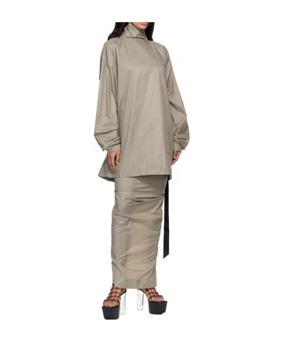 Rick Owens Drkshdw Concordians Pull On Pillar Skirt In Brown