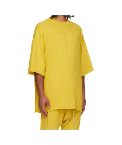 Rick Owens Drkshdw Concordians Tommy T-shirt In Yellow