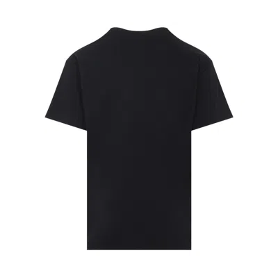 Givenchy Black Crewneck T-shirt With Logo Patch On The Front In Cotton Man