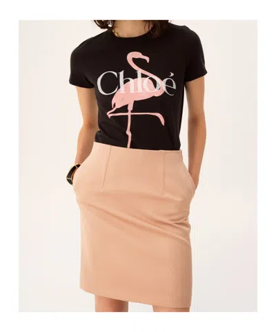 Chloé Baby Fit Logo T-shirt In Cotton Jersey In Black