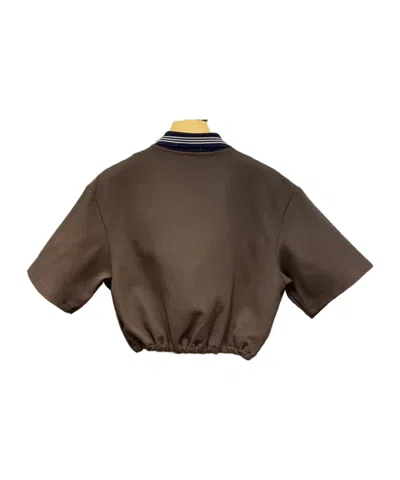 Miu Miu Collared Top In Multi