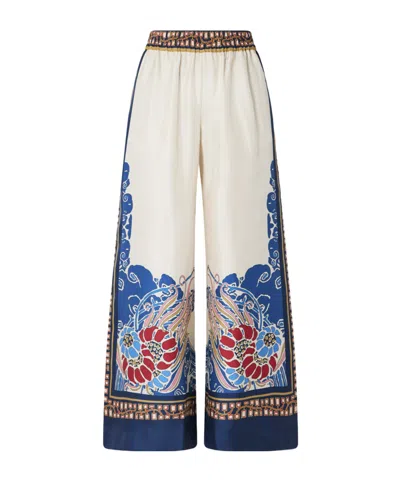 La Doublej Printed Silk-twill Wide-leg Pants In Multi
