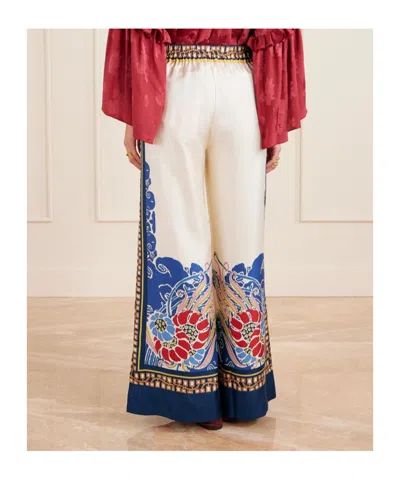 La Doublej Printed Silk-twill Wide-leg Pants In Multi