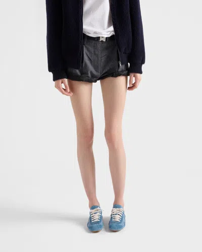 Prada Montecarlo Re-edition 2005 Suede And Re-nylon Sneakers In Blue