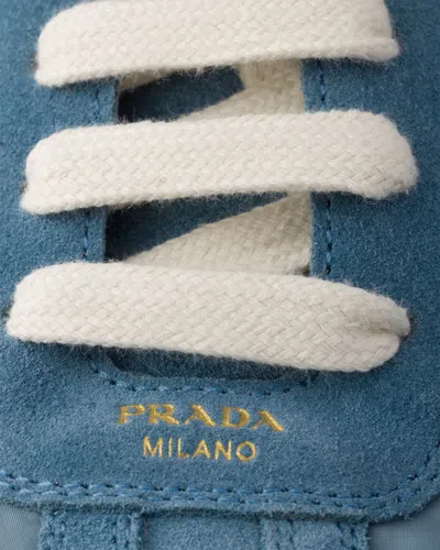 Prada Montecarlo Re-edition 2005 Suede And Re-nylon Sneakers In Blue
