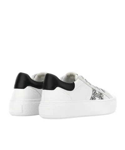 Hogan Crosswind Nappa Leather And Suede Sneakers With Glitter H Detail Shoes In White